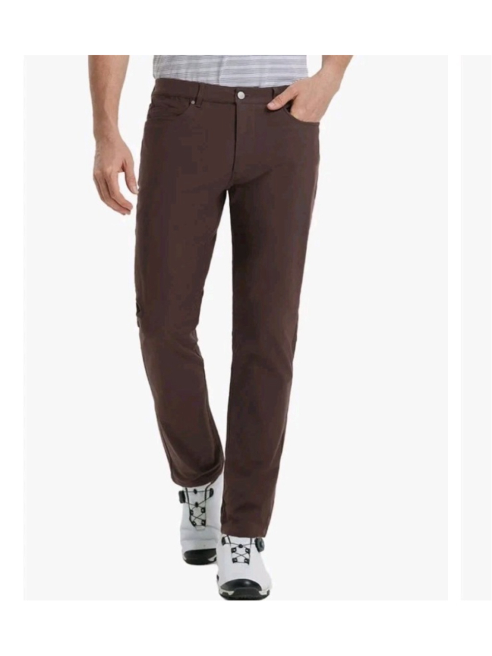 Maelreg Sz 38x30 Performance Stretch Plain Everyday Pant Chocolate Brown Golf